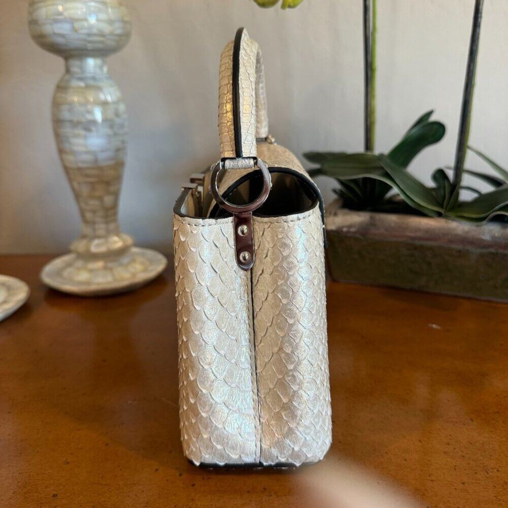 EXTREMELY RARE NEW Louis Vuitton Gold Python Capucines Mini Bag Paris Exclusive - Picture 12 of 15